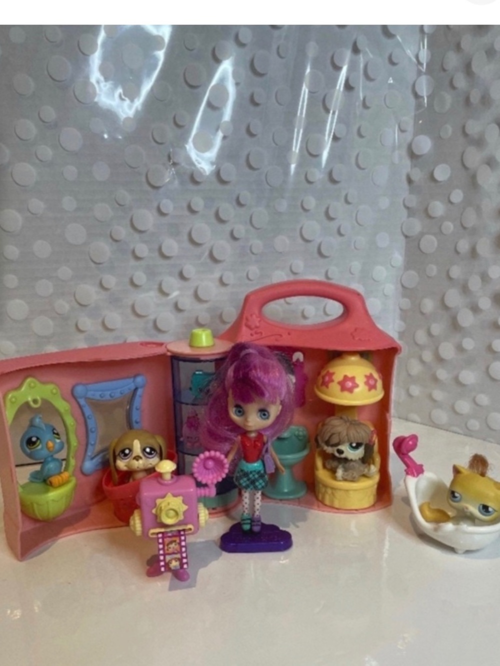 Littlest Pet Shop Purr-fection 💈Salon & Picture Pets playset